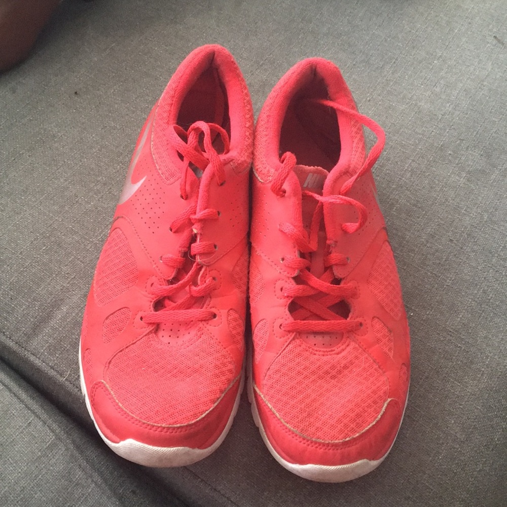 Coral Nike shoes